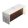 LED Modern White Rectangular Marble Tall Bar Table Image - 9