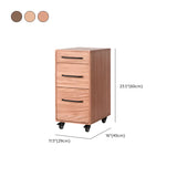 Light Brown Drawer Wood Small Rolling Filing Cabinet #size