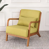 Light Gray Cotton Loose Back Square Arm Lounge Chair Image - 9