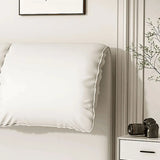 Light Gray Microfiber Leather Upholstered Headboard Image - 11