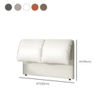 Light Gray Microfiber Leather Upholstered Headboard #size