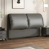 Light Gray Microfiber Leather Upholstered Headboard Image - 2