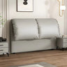 Light Gray Microfiber Leather Upholstered Headboard Image - 3