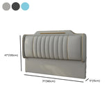 Light Gray Scooped Upholstered Twin Headboard with Legs Image - 10