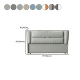 Light Gray Upholstered Pine Wood Wingback Headboard Image - 17