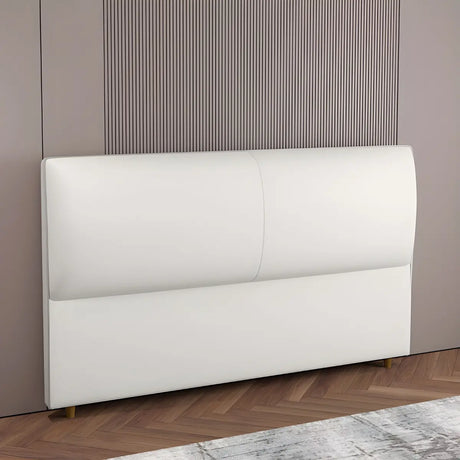 Light Gray Upholstered Rectangular Wingback with Legs Image - 2