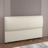 Light Gray Upholstered Rectangular Wingback with Legs Image - 3