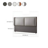 Light Gray Upholstered Wingback Headboard with Leg Image - 14