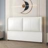 Light Gray Upholstered Wingback Headboard with Leg Image - 3