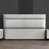 Light Gray Upholstered Wingback Headboard with Legs Image - 3