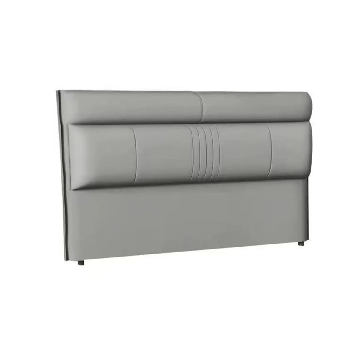 Light Gray Upholstered Wingback Headboard with Legs Image - 9