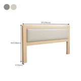 Light Gray Upholstered Wooden Frame Headboard with Legs Image - 11