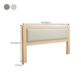 Light Gray Upholstered Wooden Frame Headboard with Legs Image - 12