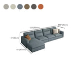 Light Gray Water Resistant Tech Cloth Left Sofa Chaise #size