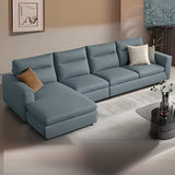 Light Gray Water Resistant Tech Cloth Left Sofa Chaise Image - 2