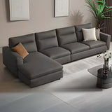 Light Gray Water Resistant Tech Cloth Left Sofa Chaise Image - 5