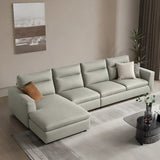 Light Gray Water Resistant Tech Cloth Left Sofa Chaise Image - 7