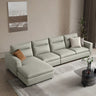 Light Gray Water Resistant Tech Cloth Left Sofa Chaise Image - 7