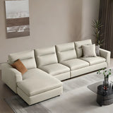 Light Gray Water Resistant Tech Cloth Left Sofa Chaise Image - 9