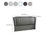 Light Gray Wooden Frame Upholstered Wingback Headboard Image - 20