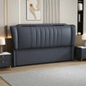 Light Gray Wooden Frame Upholstered Wingback Headboard Image - 9