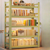 Light Green Fresh Open Back Steel Organizer Bookshelf Image - 4