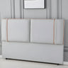 Light Khaki Tufted Rectangular Upholstered Headboard Image - 3