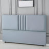 Light Khaki Tufted Rectangular Upholstered Headboard Image - 9