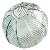 Lime Green Textured Clear Glass Ball Pendant Light Image - 8