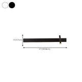 Linear Base Rotatable Cylinder Acrylic Reading Wall Light #size