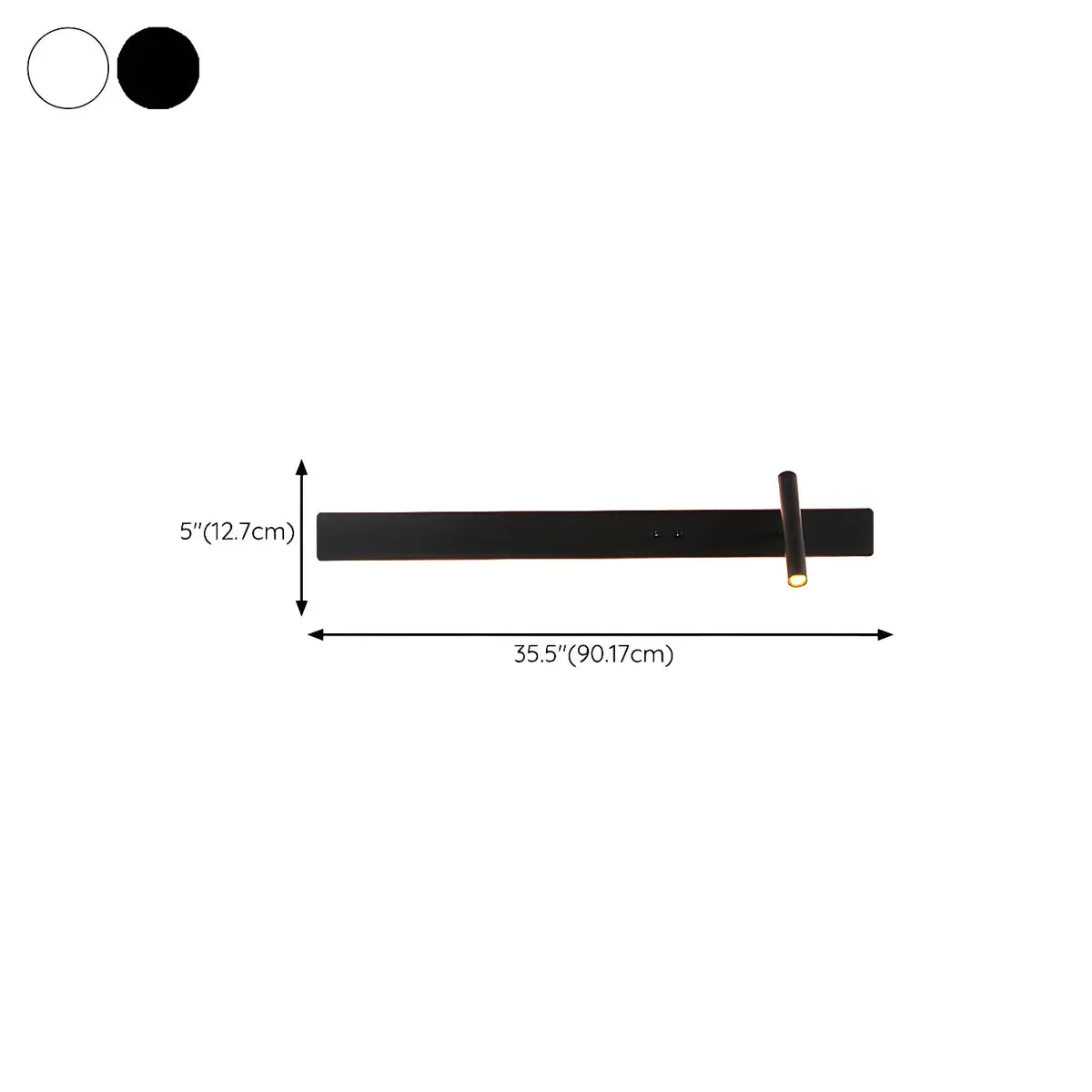 Linear Base Rotatable Cylinder Acrylic Reading Wall Light Image - 15