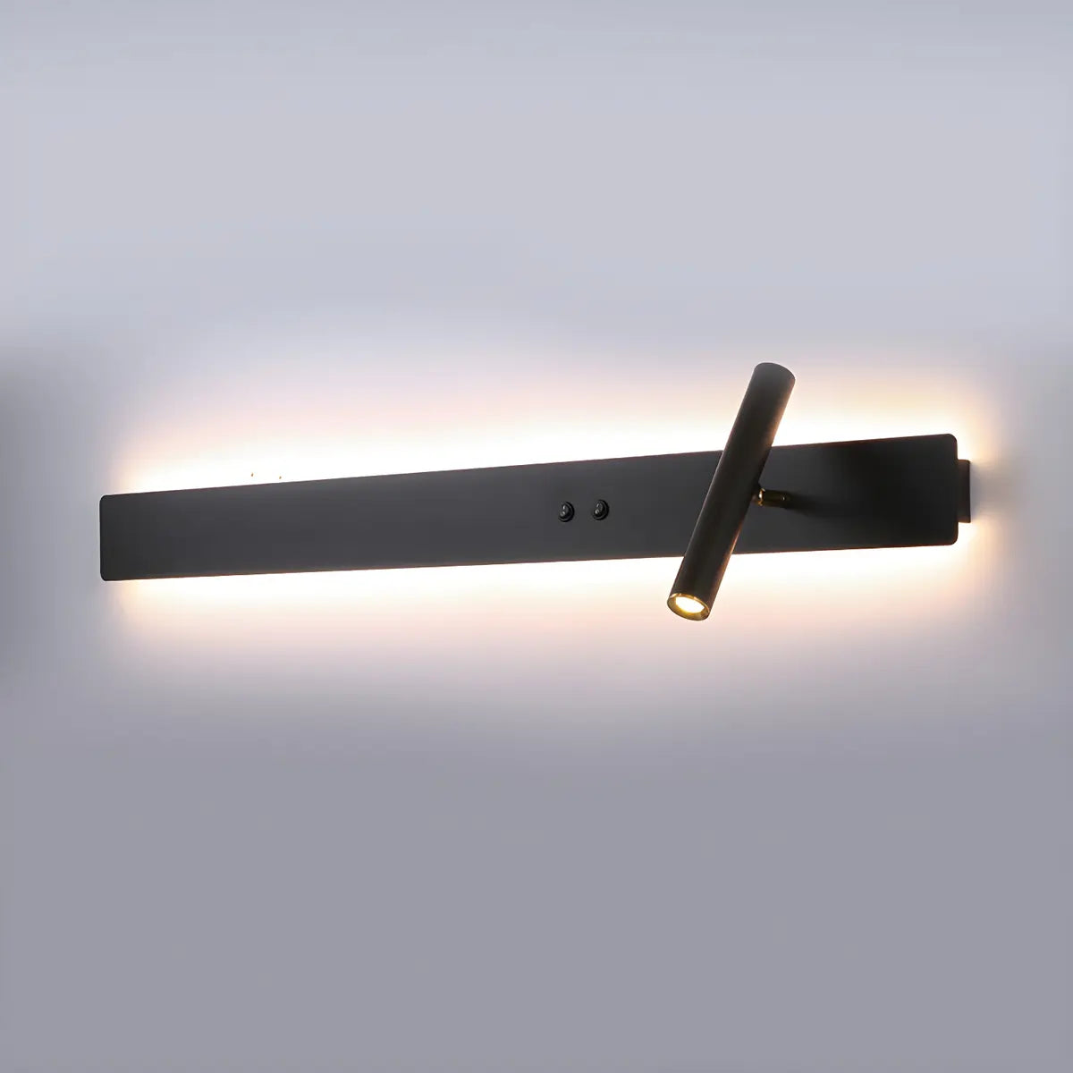 Linear Base Rotatable Cylinder Acrylic Reading Wall Light Image - 8