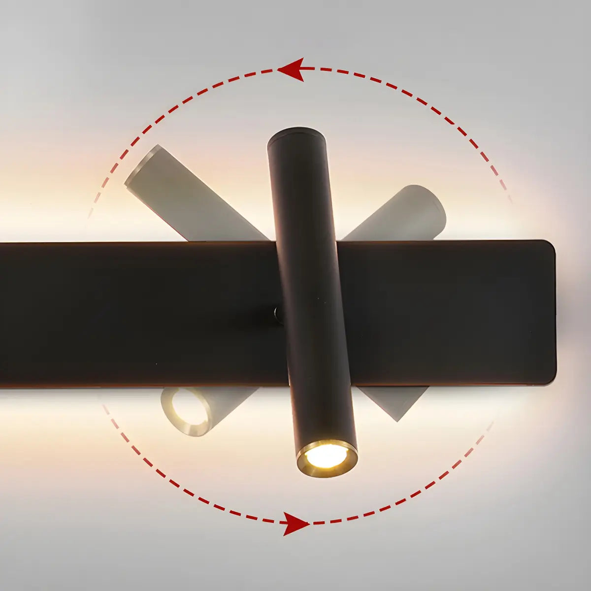 Linear Base Rotatable Cylinder Acrylic Reading Wall Light Image - 9