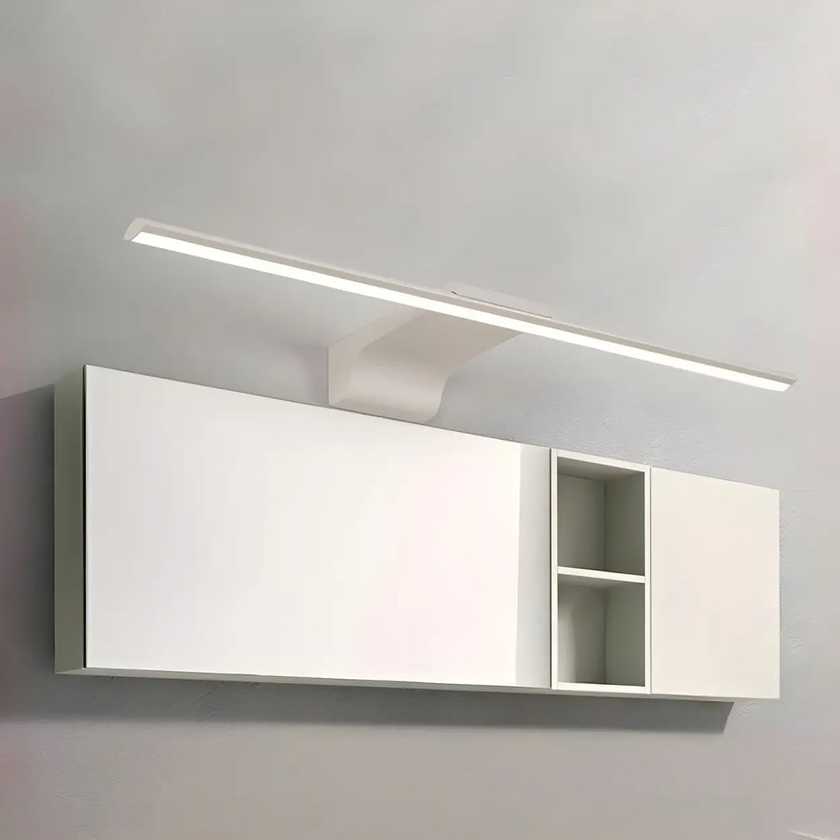 Linear White Modern LED Wall Mounted Vanity Light Image - 1