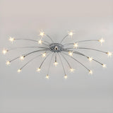 Living Room 21-Light Starburst Semi-Flush Mount Light Image - 8