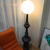 Living Room Artistic Black Roman Column Floor Light Image - 8