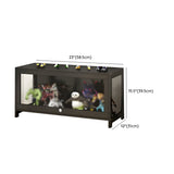 Living Room Black Modern Glass Figurine Display Cabinet #size