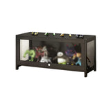 Living Room Black Modern Glass Figurine Display Cabinet Image - 5