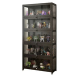 Living Room Black Modern Glass Figurine Display Cabinet Image - 8