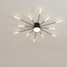 Living Room Black Starburst Semi-Flush Mount Light Image - 5