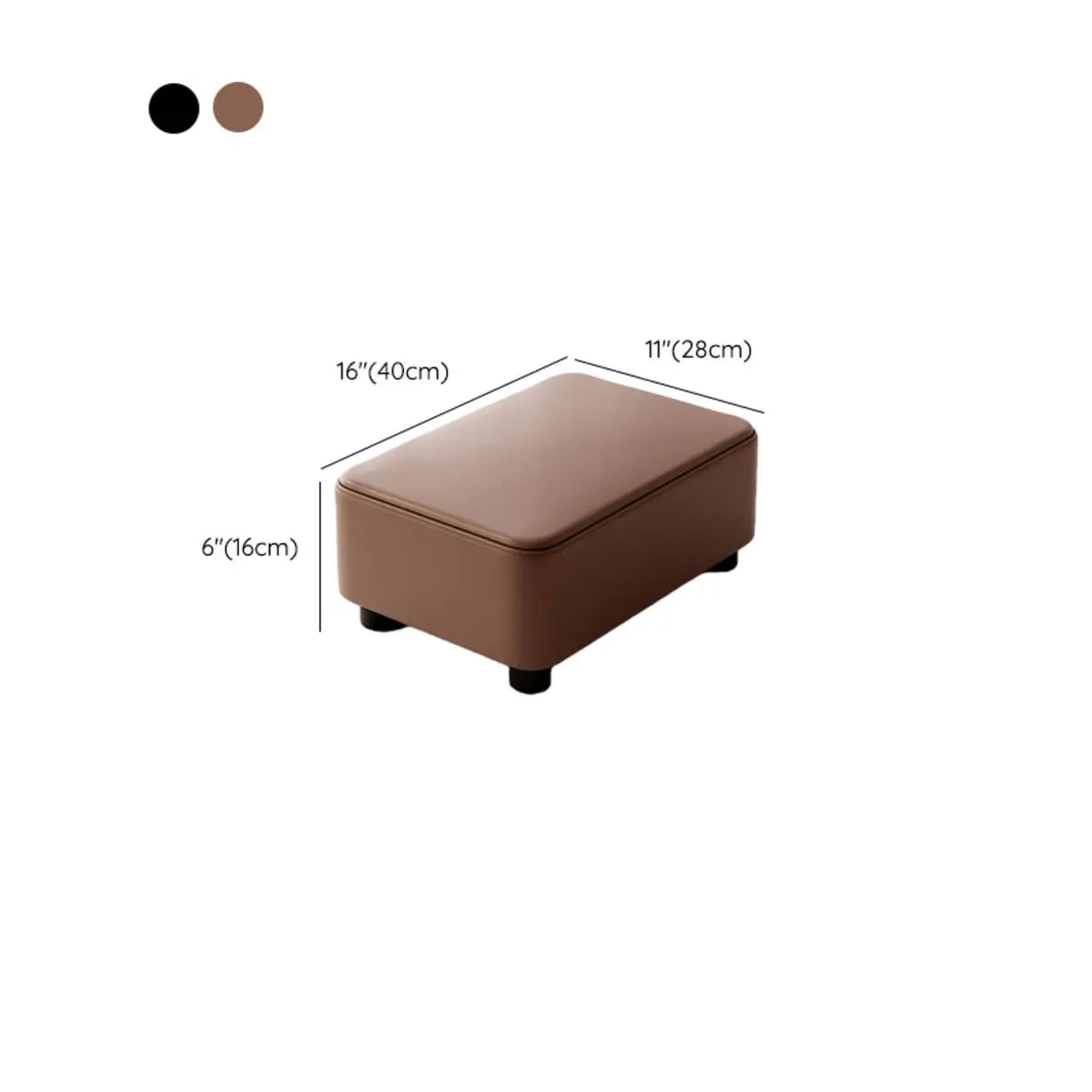 Living Room Brown Rectangle Sponge Medium Ottomans 