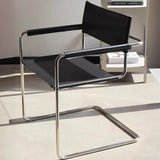 Living Room Cantilever Open Metal Arm Dining Chair Black Image - 1