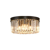 Living Room Circle Layer Crystal Prism Flush Mount Lamp Image - 11