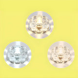 Living Room Clear Crystal Floral LED Flush Mount Light Image - 9