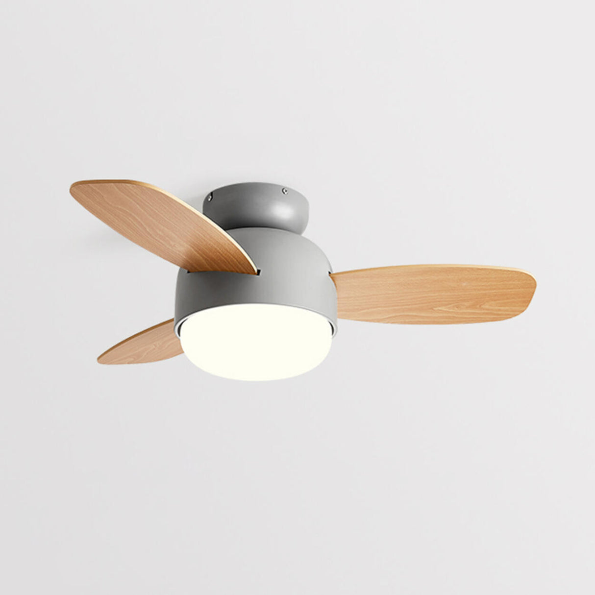 Living Room Colorful 3 Blade Wood Ceiling Fan Light Image - 10