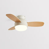 Living Room Colorful 3 Blade Wood Ceiling Fan Light Image - 6