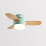 Living Room Colorful 3 Blade Wood Ceiling Fan Light Image - 8