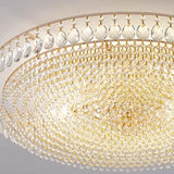 Living Room Crystal Layered Round Flush Mount Light Image - 12