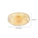 Living Room Crystal Layered Round Flush Mount Light Image - 14