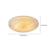 Living Room Crystal Layered Round Flush Mount Light Image - 16